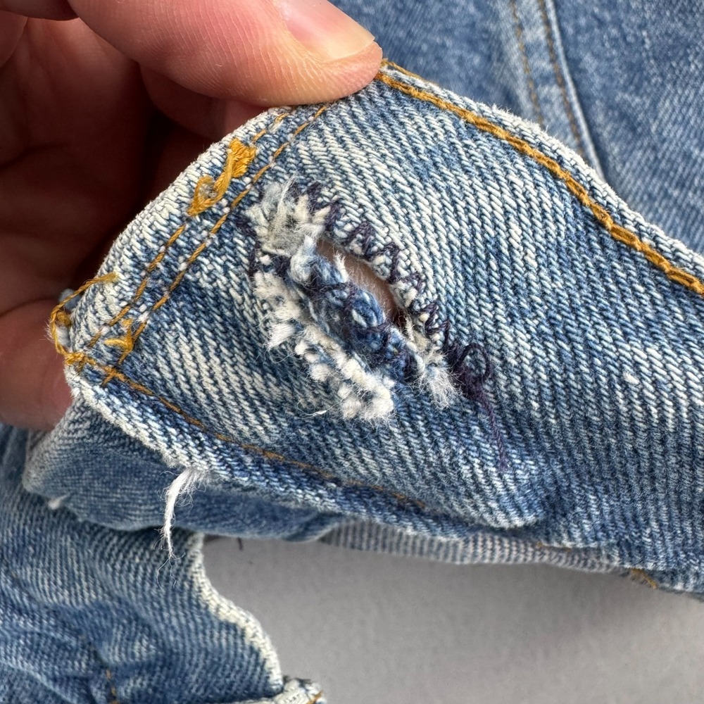 Vintage Levis Jacket Mens Large Blue Denim Trucker Late 80s Jean Made in USA - Picture 7 of 16